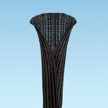 Panduit Braided Cable Sleeve, 1/4 in Inside Dia., 0.375 in Max Bundle Dia., 200 ft, Black SE25PSFR-TR0